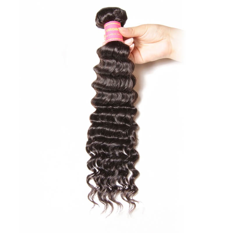Idolra Soft Virgin Indian Hair 4 Bundles Deep Wave Thick Indian Virgin Human Hair Weave